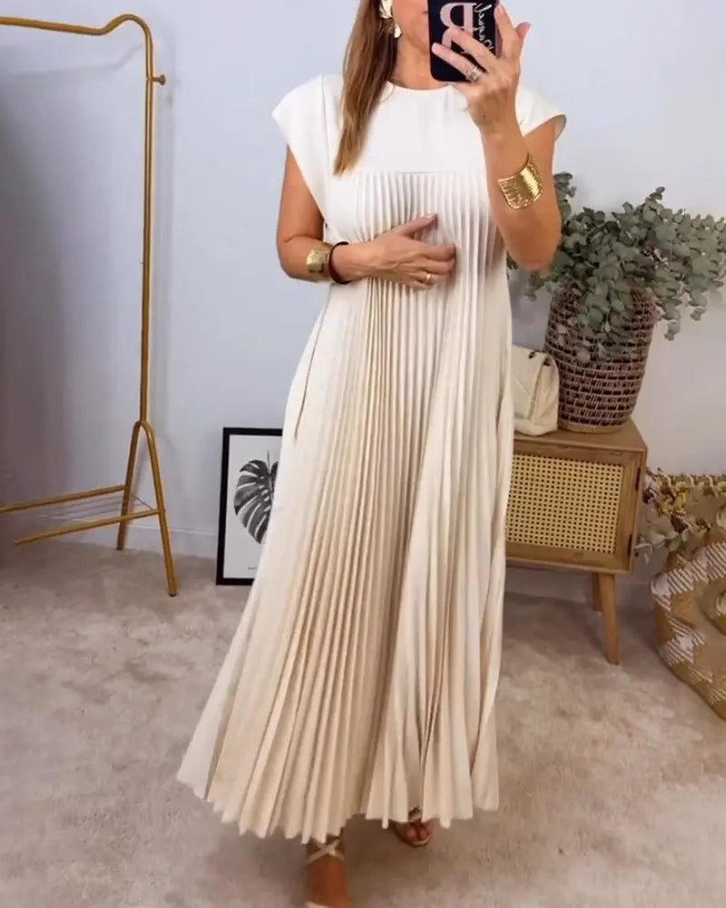 Camilla™ | Ärmelloses Kleid mit schicken Falten MOKKAKAI
