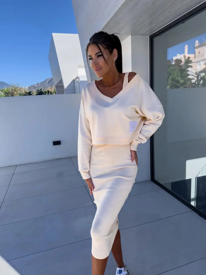 Sabrina™ | 2-teiliges Set (Sweatshirt und Kleid) MOKKAKAI