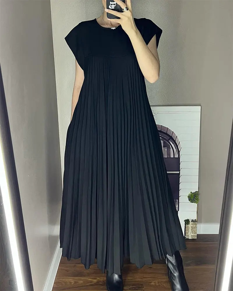 Camilla™ | Ärmelloses Kleid mit schicken Falten MOKKAKAI