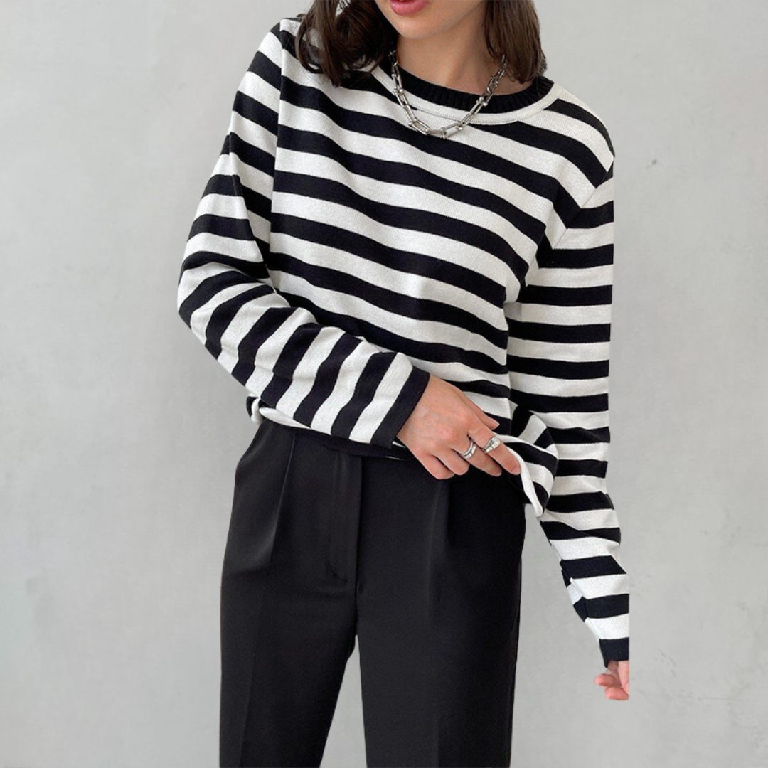 Dagmar™ | Elegantes gestreiftes Damen-T-Shirt MOKKAKAI