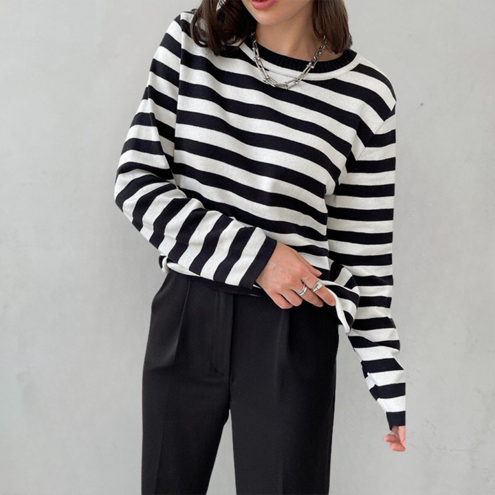 Dagmar™ | Elegantes gestreiftes Damen-T-Shirt MOKKAKAI