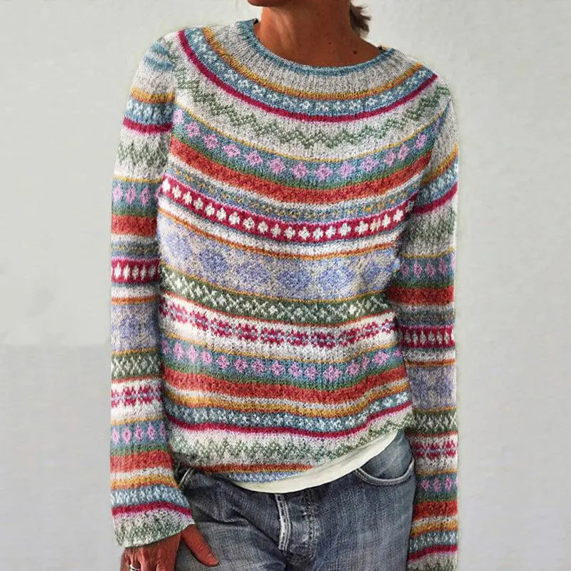 Olivia™ | Schicker Langarmpullover Mit Druck MOKKAKAI