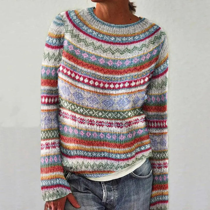 Olivia™ | Schicker Langarmpullover Mit Druck MOKKAKAI