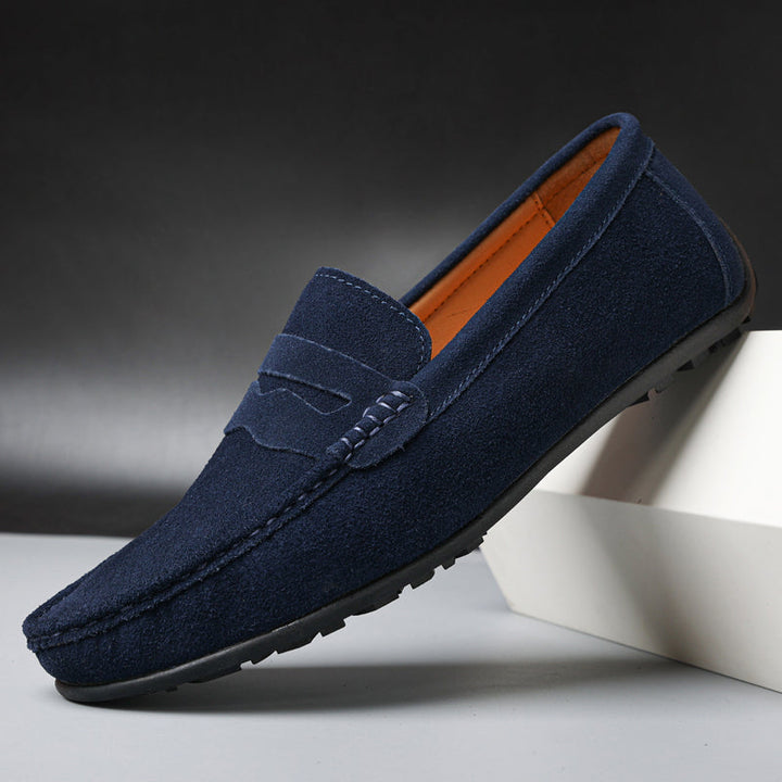 Mocassins rétro en daim pour hommes MOKKAKAI