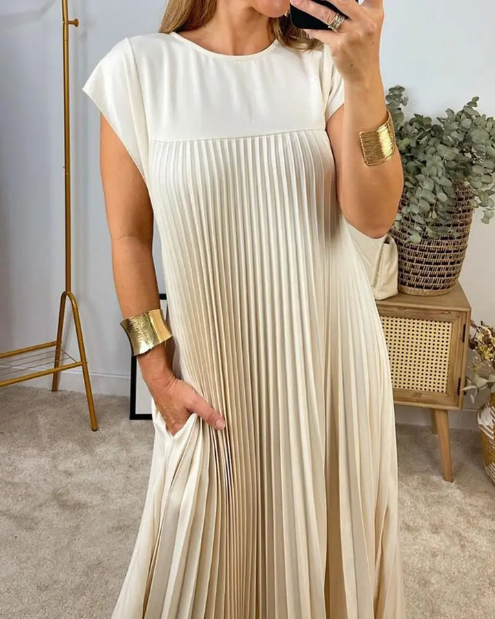 Camilla™ | Ärmelloses Kleid mit schicken Falten MOKKAKAI