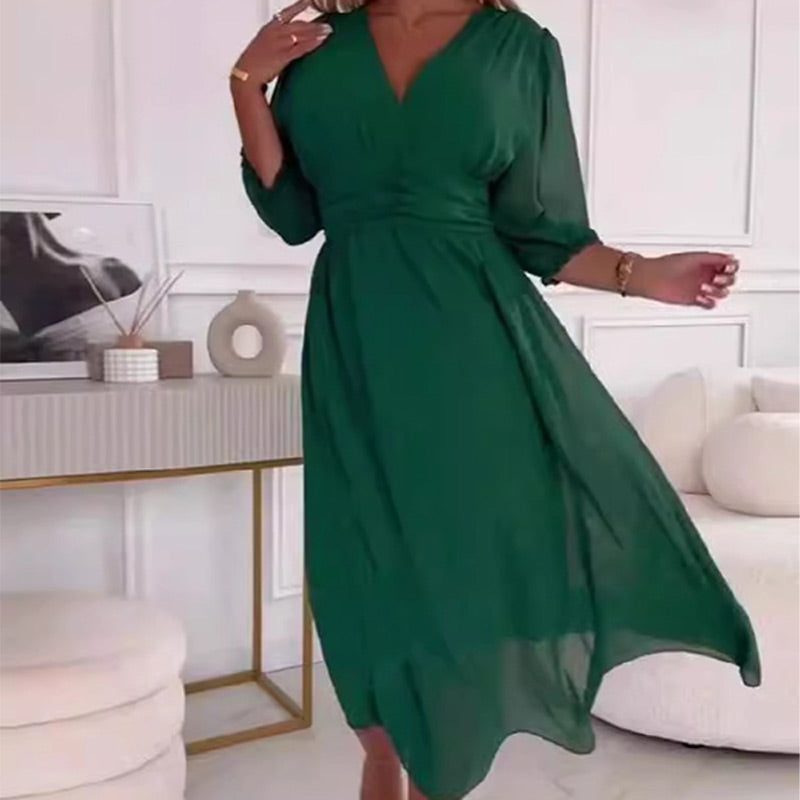 Leonie™ | Leichtes Chiffon-Sommerkleid MOKKAKAI