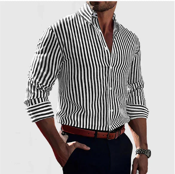 Chemise élégante à rayures MOKKAKAI