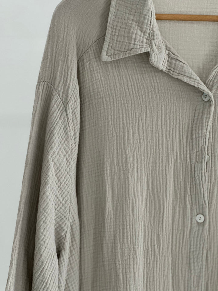 SOFTLIN™ – Oversize Bluse i Musselin-Stoff MOKKAKAI