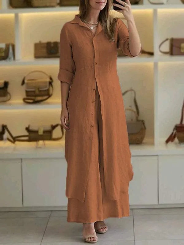 Alida™ | Lässiges Leinen-2-teiliges Set MOKKAKAI