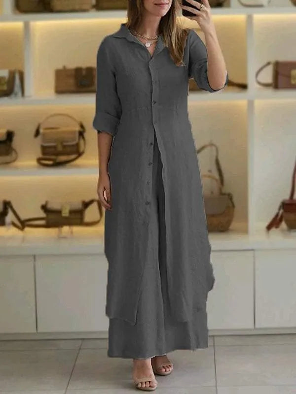 Alida™ | Lässiges Leinen-2-teiliges Set MOKKAKAI