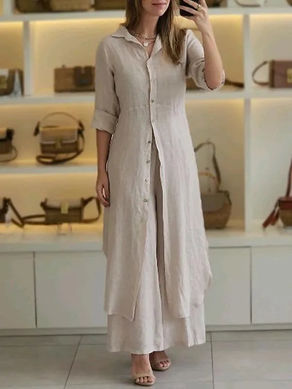 Alida™ | Lässiges Leinen-2-teiliges Set MOKKAKAI