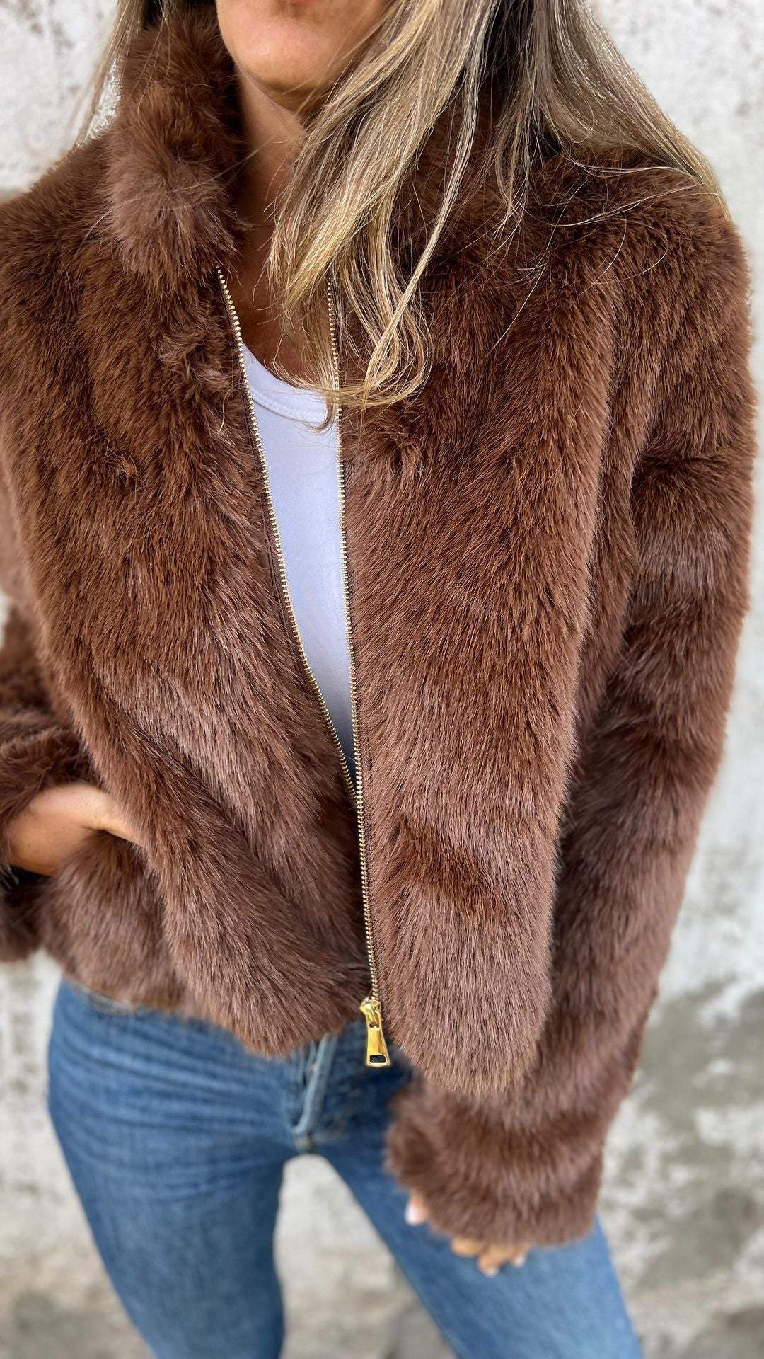 Sarah - Faux Fur Jacket MOKKAKAI