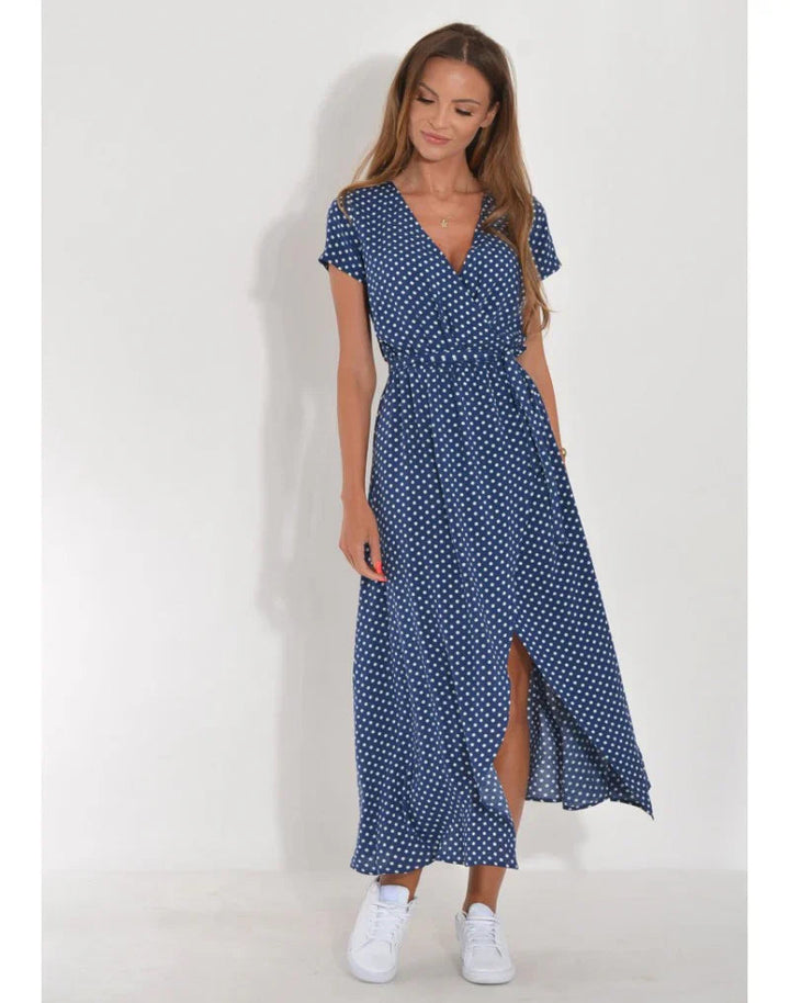 Laro™ | Stilvolles V-Ausschnitt-Kleid MOKKAKAI