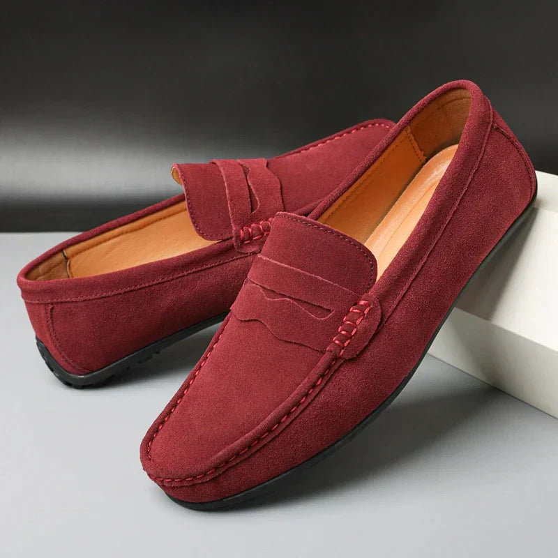 Mocassins rétro en daim pour hommes MOKKAKAI