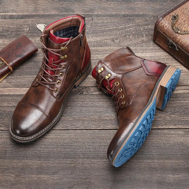 Leo™ - Handgefertigte Premium Oxford-Stiefel aus Leder MOKKAKAI