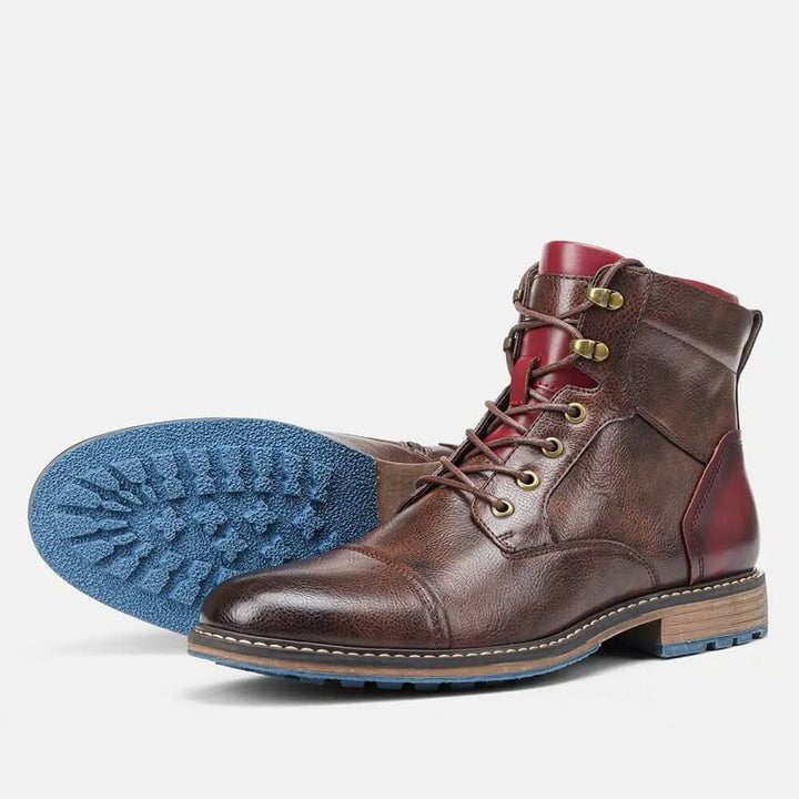 Leo™ - Handgefertigte Premium Oxford-Stiefel aus Leder MOKKAKAI
