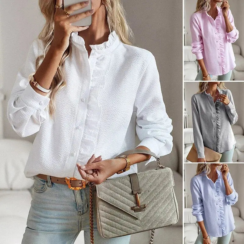 Lisbeth™ | Elegante langärmelige Bluse MOKKAKAI