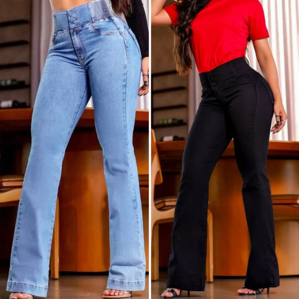 Skyline Fit – Figurformende Schlagjeans MOKKAKAI