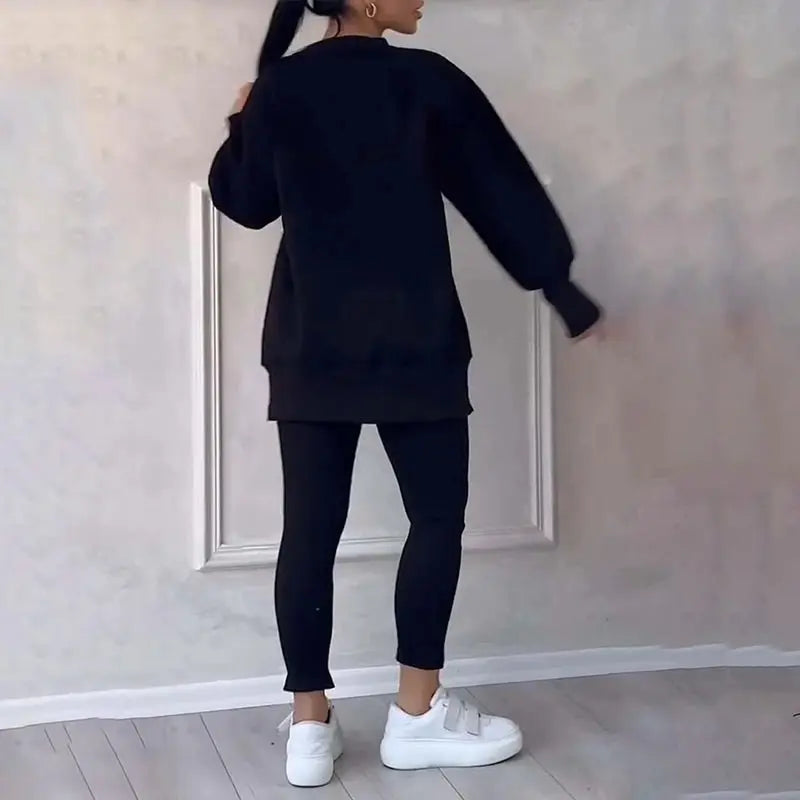 Elle Lässiges Damen-Sweatshirt-Leggings-Set MOKKAKAI