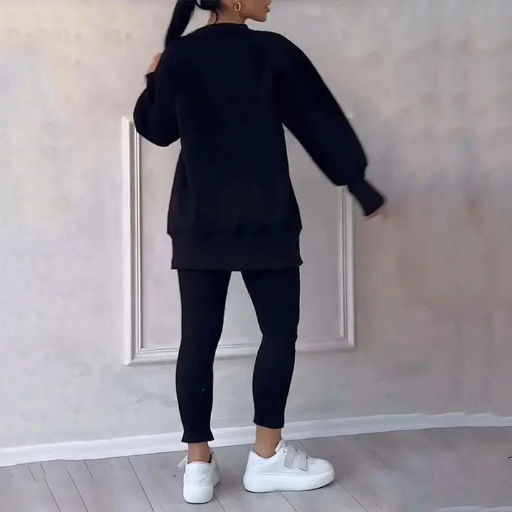Elle Lässiges Damen-Sweatshirt-Leggings-Set MOKKAKAI