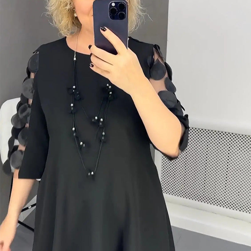 🔥Ausgestelltes Kleid in Übergröße mit Punktedekor MOKKAKAI