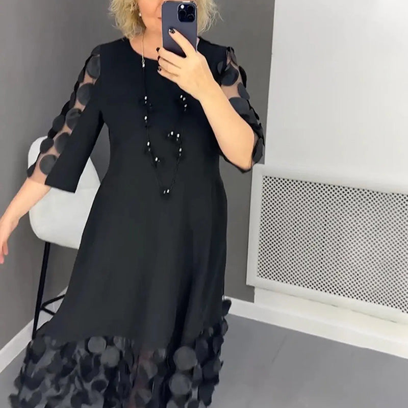 🔥Ausgestelltes Kleid in Übergröße mit Punktedekor MOKKAKAI