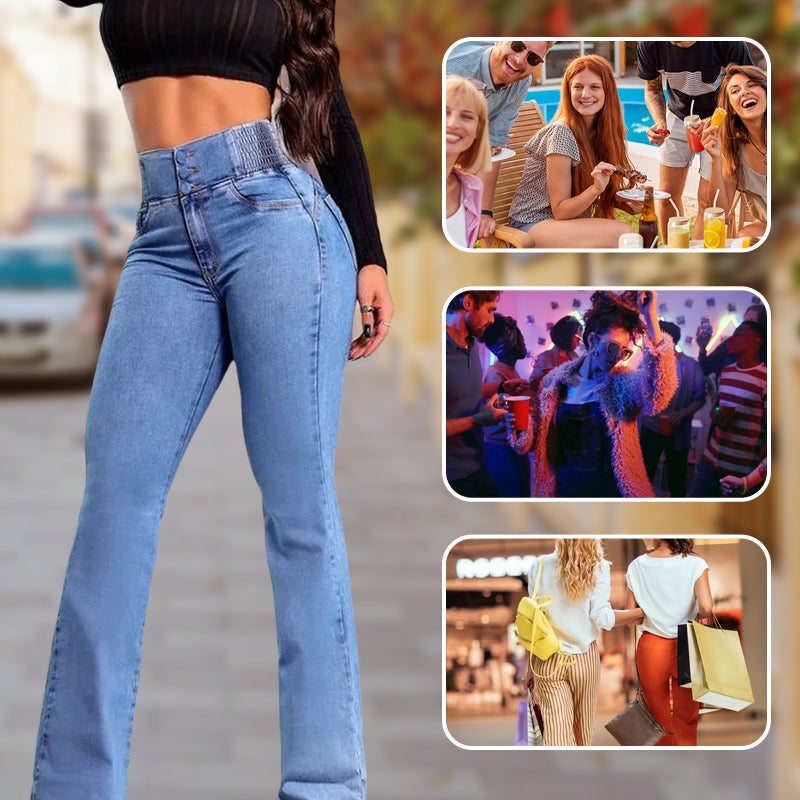Skyline Fit – Figurformende Schlagjeans MOKKAKAI