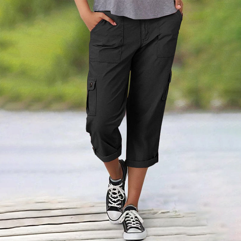 🔥 Hot Sale 🔥Hochelastische Freizeitshorts mit mehreren Taschen für Damen MOKKAKAI