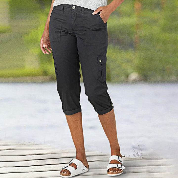 🔥 Hot Sale 🔥Hochelastische Freizeitshorts mit mehreren Taschen für Damen MOKKAKAI