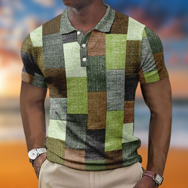 Flavio™ | Kariertes Poloshirt für Männer MOKKAKAI