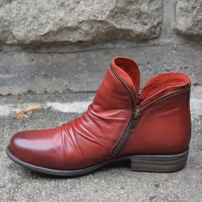 Viannele | Lederstiefel mit Reißverschluss MOKKAKAI