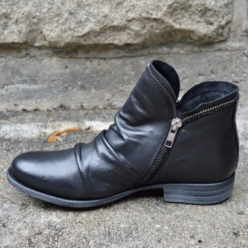 Viannele | Lederstiefel mit Reißverschluss MOKKAKAI