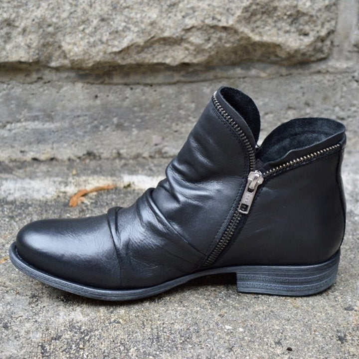 Viannele | Lederstiefel mit Reißverschluss MOKKAKAI