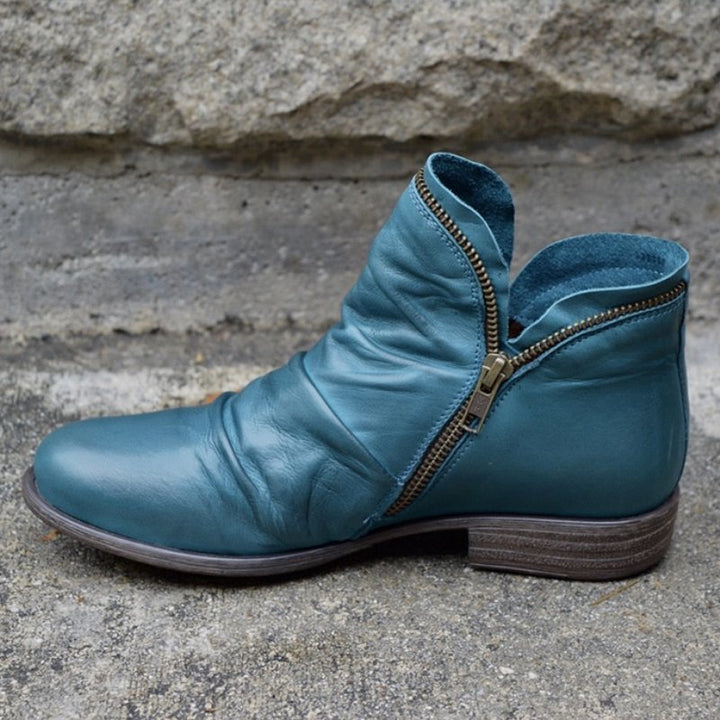 Viannele | Lederstiefel mit Reißverschluss MOKKAKAI