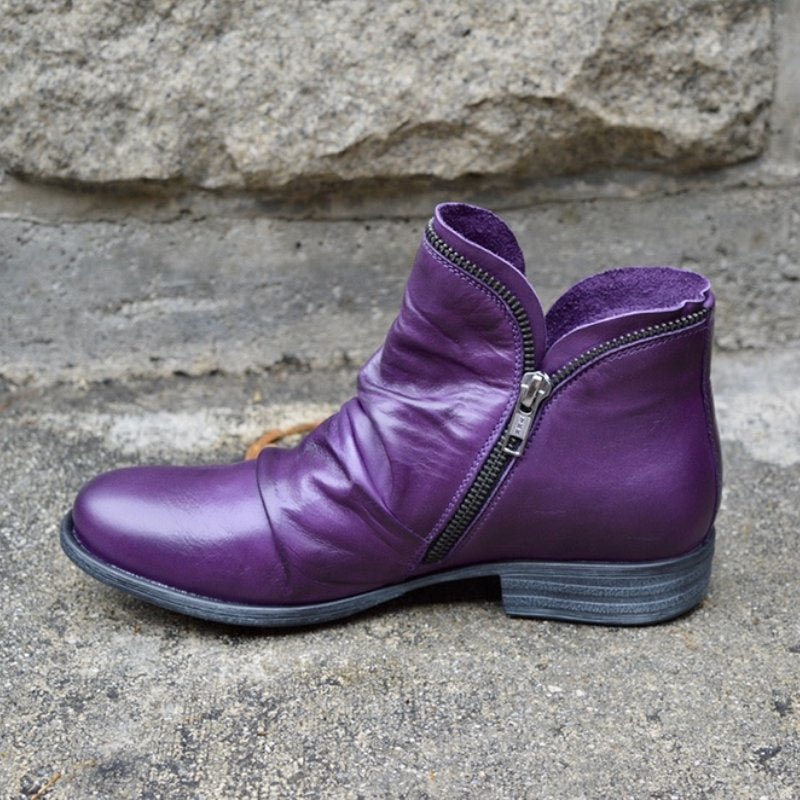 Viannele | Lederstiefel mit Reißverschluss MOKKAKAI