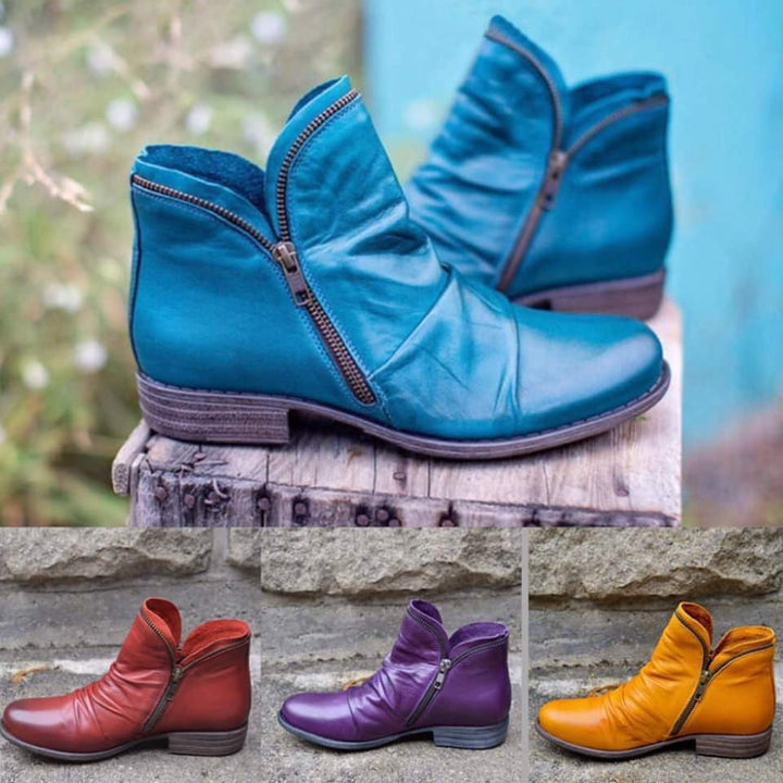 Viannele | Lederstiefel mit Reißverschluss MOKKAKAI