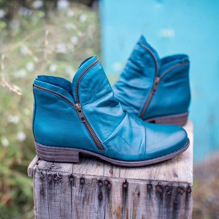 Viannele | Lederstiefel mit Reißverschluss MOKKAKAI